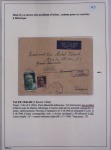 Collection de 82 plis dans un classeur de bureau blanc avec descriptions : "Dix-huit ans de liaisons postales aériennes avec Madagascar (1929 - 1946)"