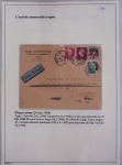 Collection de 82 plis dans un classeur de bureau blanc avec descriptions : "Dix-huit ans de liaisons postales aériennes avec Madagascar (1929 - 1946)"
