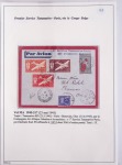 Collection de 82 plis dans un classeur de bureau blanc avec descriptions : "Dix-huit ans de liaisons postales aériennes avec Madagascar (1929 - 1946)"