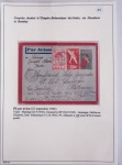 Collection de 82 plis dans un classeur de bureau blanc avec descriptions : "Dix-huit ans de liaisons postales aériennes avec Madagascar (1929 - 1946)"