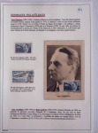 Collection de 82 plis dans un classeur de bureau blanc avec descriptions : "Dix-huit ans de liaisons postales aériennes avec Madagascar (1929 - 1946)"