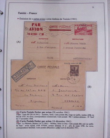 48 plis dans un classeur de bureau blanc : L'aviation en Tunisie (1916 - 1946) dont accident de Burello à Marignane (9.2.38) et une lettre par avion AFF n°269