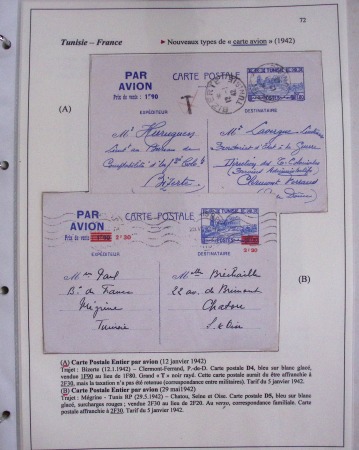 48 plis dans un classeur de bureau blanc : L'aviation en Tunisie (1916 - 1946) dont accident de Burello à Marignane (9.2.38) et une lettre par avion AFF n°269
