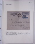 48 plis dans un classeur de bureau blanc : L'aviation en Tunisie (1916 - 1946) dont accident de Burello à Marignane (9.2.38) et une lettre par avion AFF n°269