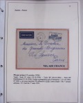48 plis dans un classeur de bureau blanc : L'aviation en Tunisie (1916 - 1946) dont accident de Burello à Marignane (9.2.38) et une lettre par avion AFF n°269