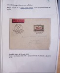 Collection de 126 plis : "Courriers aéropostaux vers et à partir de la Tunisie (1916 - 1943) dans un classeur de bureau blanc dont 4 plis Service postal aviation militaire sud tunisien