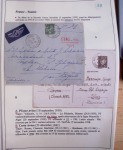 Collection de 126 plis : "Courriers aéropostaux vers et à partir de la Tunisie (1916 - 1943) dans un classeur de bureau blanc dont 4 plis Service postal aviation militaire sud tunisien