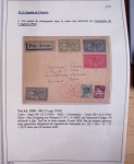 Collection de 126 plis : "Courriers aéropostaux vers et à partir de la Tunisie (1916 - 1943) dans un classeur de bureau blanc dont 4 plis Service postal aviation militaire sud tunisien