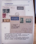 Collection de 126 plis : "Courriers aéropostaux vers et à partir de la Tunisie (1916 - 1943) dans un classeur de bureau blanc dont 4 plis Service postal aviation militaire sud tunisien