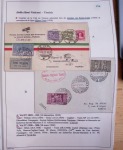 Collection de 126 plis : "Courriers aéropostaux vers et à partir de la Tunisie (1916 - 1943) dans un classeur de bureau blanc dont 4 plis Service postal aviation militaire sud tunisien