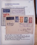 Collection de 126 plis : "Courriers aéropostaux vers et à partir de la Tunisie (1916 - 1943) dans un classeur de bureau blanc dont 4 plis Service postal aviation militaire sud tunisien