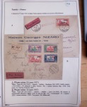 Collection de 126 plis : "Courriers aéropostaux vers et à partir de la Tunisie (1916 - 1943) dans un classeur de bureau blanc dont 4 plis Service postal aviation militaire sud tunisien