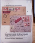 Collection de 126 plis : "Courriers aéropostaux vers et à partir de la Tunisie (1916 - 1943) dans un classeur de bureau blanc dont 4 plis Service postal aviation militaire sud tunisien