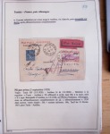Collection de 126 plis : "Courriers aéropostaux vers et à partir de la Tunisie (1916 - 1943) dans un classeur de bureau blanc dont 4 plis Service postal aviation militaire sud tunisien