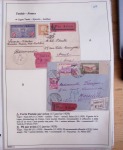 Collection de 126 plis : "Courriers aéropostaux vers et à partir de la Tunisie (1916 - 1943) dans un classeur de bureau blanc dont 4 plis Service postal aviation militaire sud tunisien