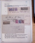 Collection de 126 plis : "Courriers aéropostaux vers et à partir de la Tunisie (1916 - 1943) dans un classeur de bureau blanc dont 4 plis Service postal aviation militaire sud tunisien