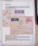 Collection de 126 plis : "Courriers aéropostaux vers et à partir de la Tunisie (1916 - 1943) dans un classeur de bureau blanc dont 4 plis Service postal aviation militaire sud tunisien