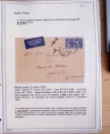 Collection de 126 plis : "Courriers aéropostaux vers et à partir de la Tunisie (1916 - 1943) dans un classeur de bureau blanc dont 4 plis Service postal aviation militaire sud tunisien