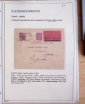 Collection de 126 plis : "Courriers aéropostaux vers et à partir de la Tunisie (1916 - 1943) dans un classeur de bureau blanc dont 4 plis Service postal aviation militaire sud tunisien