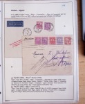 Collection de 126 plis : "Courriers aéropostaux vers et à partir de la Tunisie (1916 - 1943) dans un classeur de bureau blanc dont 4 plis Service postal aviation militaire sud tunisien