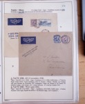 Collection de 126 plis : "Courriers aéropostaux vers et à partir de la Tunisie (1916 - 1943) dans un classeur de bureau blanc dont 4 plis Service postal aviation militaire sud tunisien