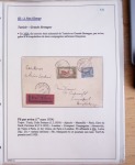 Collection de 126 plis : "Courriers aéropostaux vers et à partir de la Tunisie (1916 - 1943) dans un classeur de bureau blanc dont 4 plis Service postal aviation militaire sud tunisien
