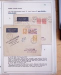Collection de 126 plis : "Courriers aéropostaux vers et à partir de la Tunisie (1916 - 1943) dans un classeur de bureau blanc dont 4 plis Service postal aviation militaire sud tunisien