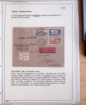 Collection de 126 plis : "Courriers aéropostaux vers et à partir de la Tunisie (1916 - 1943) dans un classeur de bureau blanc dont 4 plis Service postal aviation militaire sud tunisien