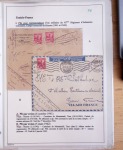 Collection de 126 plis : "Courriers aéropostaux vers et à partir de la Tunisie (1916 - 1943) dans un classeur de bureau blanc dont 4 plis Service postal aviation militaire sud tunisien