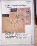 Collection de 126 plis : "Courriers aéropostaux vers et à partir de la Tunisie (1916 - 1943) dans un classeur de bureau blanc dont 4 plis Service postal aviation militaire sud tunisien