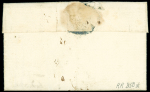 1809 : Lettre datée de St Pierre de la Martinique le 1/3/1809 durant la troisième occupation anglaise (24/2/1809 au 1/12/1814) + la marque "54/Auray"