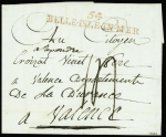 MP rouge "54 Belle-Isle en Mer" (An 3 - non signalé à cette date) ind 13+. TB