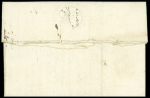Cursive double "54 Baud Pontivy" (1825), ind 19. Jolie pièce