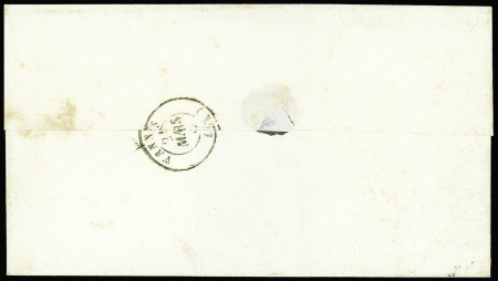 MORBIHAN N°4 OBL PC 46 + cursive "54 Allaire" sur lettre,