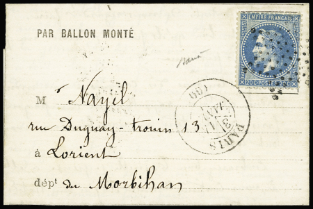 N°29 OBL étoile muette + Càd "Paris (60)" (14 janv