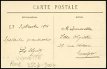 N°137 OBL sur porte timbre rouge "Lancement Courbet septembre 1911 Lorient aviation" sur carte postale de Lorient. Rare et TB
