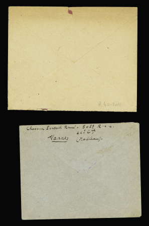 4 lettres 1940 - 1945 : école des marins radios Port-Louis, dépôt de chars 507 Vannes, dépôt de chars de combat et n°652 OBL Pontivy (1945) sur lettre