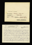 3 formules de prisonniers allemands au dépôt de PGA 114 de Lorient (1947 - 1948) avec 2 cachets différents. TB