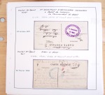 Classeur de bureau orange contenant 193 lettres et cartes postales avec oblitérations militaires 1914 - 1918 du Morbihan (Lorient, Etel, Guer, Vannes, Belle Ile, etc)