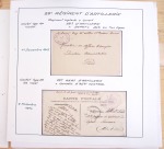 Classeur de bureau orange contenant 193 lettres et cartes postales avec oblitérations militaires 1914 - 1918 du Morbihan (Lorient, Etel, Guer, Vannes, Belle Ile, etc)