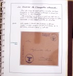 Album Safe brun contenant 50 plis et documents 14 - 18 et 39 - 45 du Morbihan dont prisonniers allemands de la première guerre mondiale
