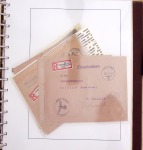 Album Safe brun contenant 50 plis et documents 14 - 18 et 39 - 45 du Morbihan dont prisonniers allemands de la première guerre mondiale