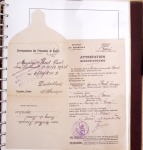 Album Safe brun contenant 50 plis et documents 14 - 18 et 39 - 45 du Morbihan dont prisonniers allemands de la première guerre mondiale