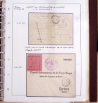 Album Safe brun contenant 50 plis et documents 14 - 18 et 39 - 45 du Morbihan dont prisonniers allemands de la première guerre mondiale