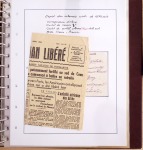 Album Safe brun contenant 50 plis et documents 14 - 18 et 39 - 45 du Morbihan dont prisonniers allemands de la première guerre mondiale