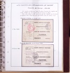Album Safe brun contenant 50 plis et documents 14 - 18 et 39 - 45 du Morbihan dont prisonniers allemands de la première guerre mondiale