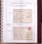 Album Safe brun contenant 50 plis et documents 14 - 18 et 39 - 45 du Morbihan dont prisonniers allemands de la première guerre mondiale