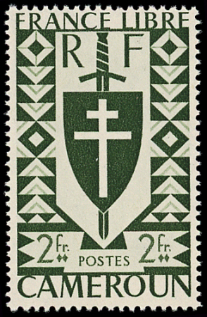 N°257a 2f vert foncé, ERREUR de couleur, neuf **, TB