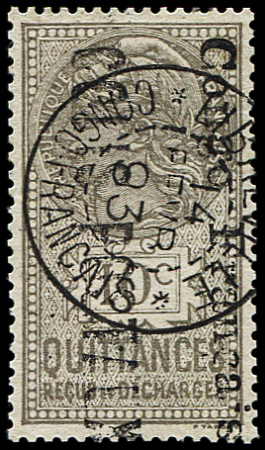 COLIS POSTAUX N°2 10c gris, oblitéré, TTB