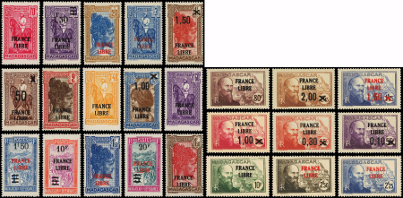 N°242/64 la série, (avec le N°255A lég. adh.), neuf **, N°257, 263 et 264 avec ch., TB